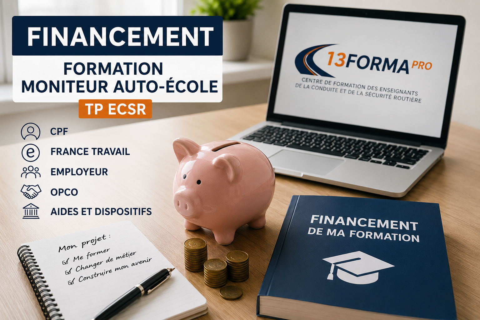 Financement formation moniteur auto-école – TP ECSR chez 13FormaPro