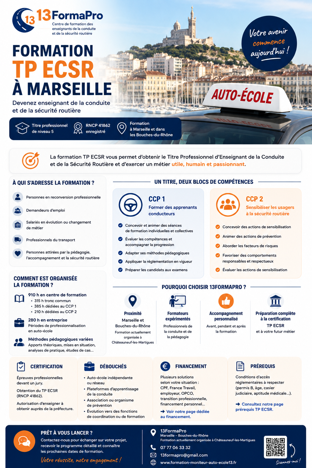 Formation TP ECSR Marseille – devenir enseignant de la conduite et de la sécurité routière